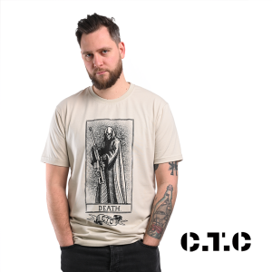 Koszulka męska C.T.C. "ŚMIERĆ" beż