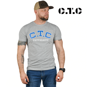 Koszulka męska "C.T.C. UNIVERSITY" szara 